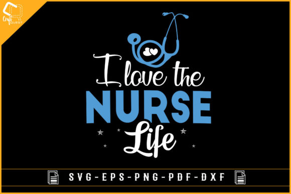 I Love the Nurse Life T-shirt Design SVG