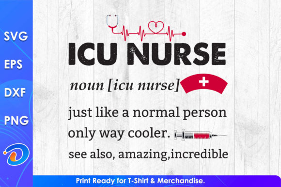 ICU Nurse Nursing Svg Cricut Files: Graphics for Crafts