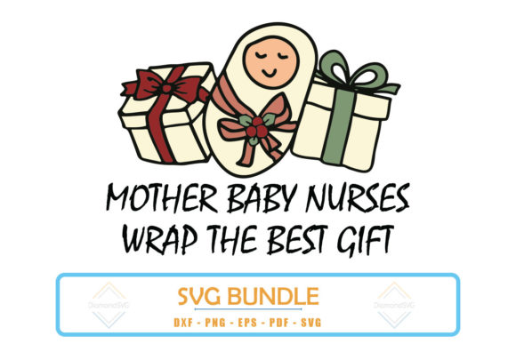Mother Baby Nurse Wrap SVG for Crafts and Graphics