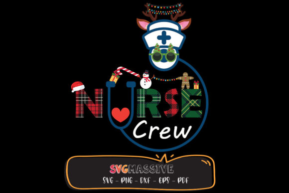 Nurse Crew Christmas Svg for Crafts and Graphics