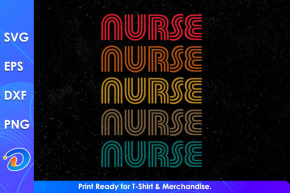 Nurse Five Retro Lettering Svg Design
