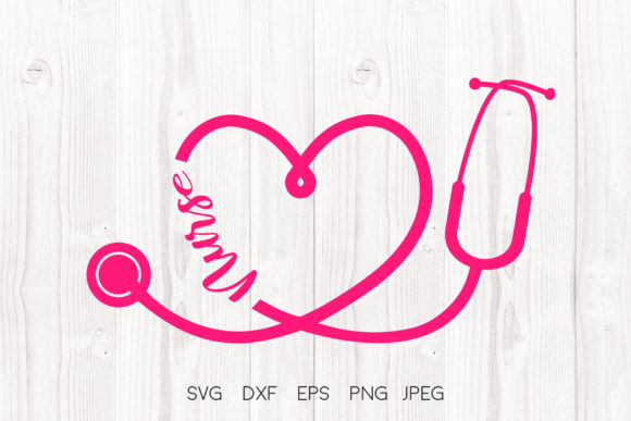 Nurse Heart Stethoscope SVG: Graphics and Crafts