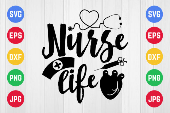 Nurse Life Typography Svg Design