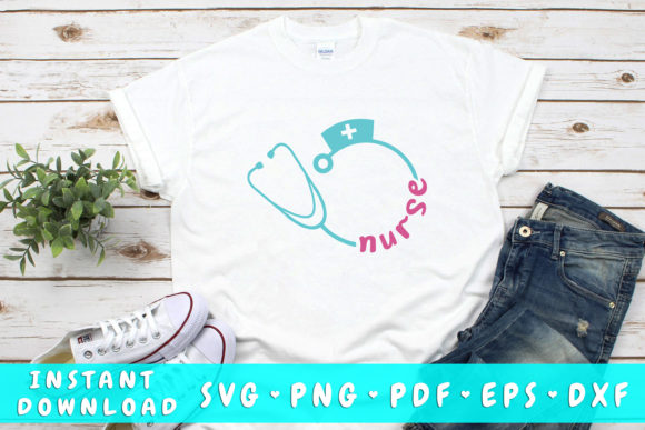 Nurse Stethoscope SVG for Graphics and Crafts
