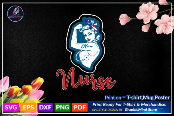 Nurse T-Shirt Design SVG Vector for Graphics and Crafts