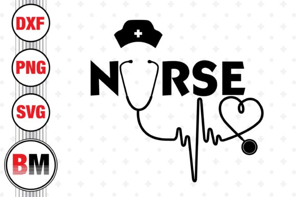 Nurse with Stethoscope Graphics and Crafts