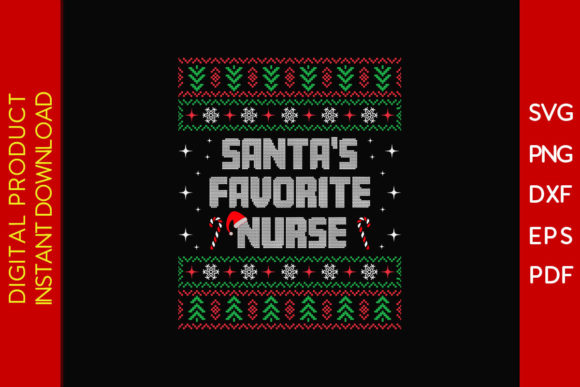 Santa’s Favorite Nurse SVG for Crafts