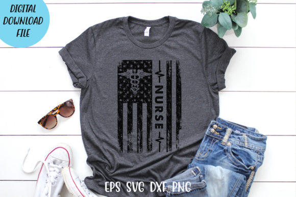 USA Nurse T-shirt Graphics and Crafts