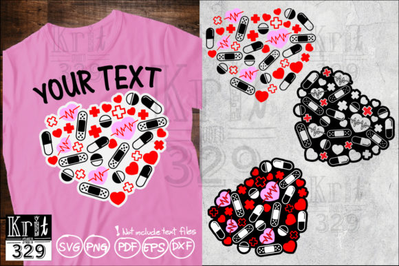 Valentine Heart Nurse Pattern Graphics and Crafts