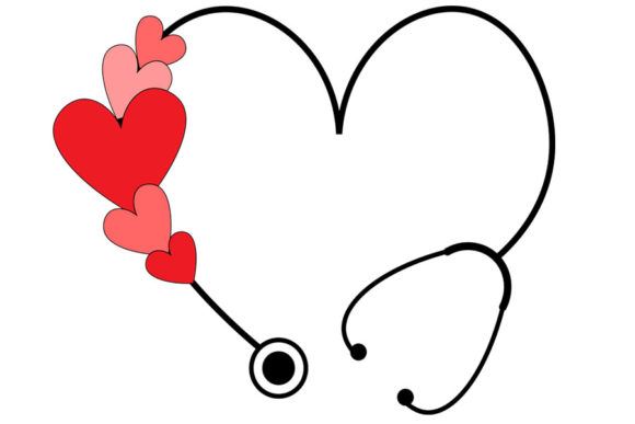 Valentine Stethoscope SVG: Graphics & Crafts